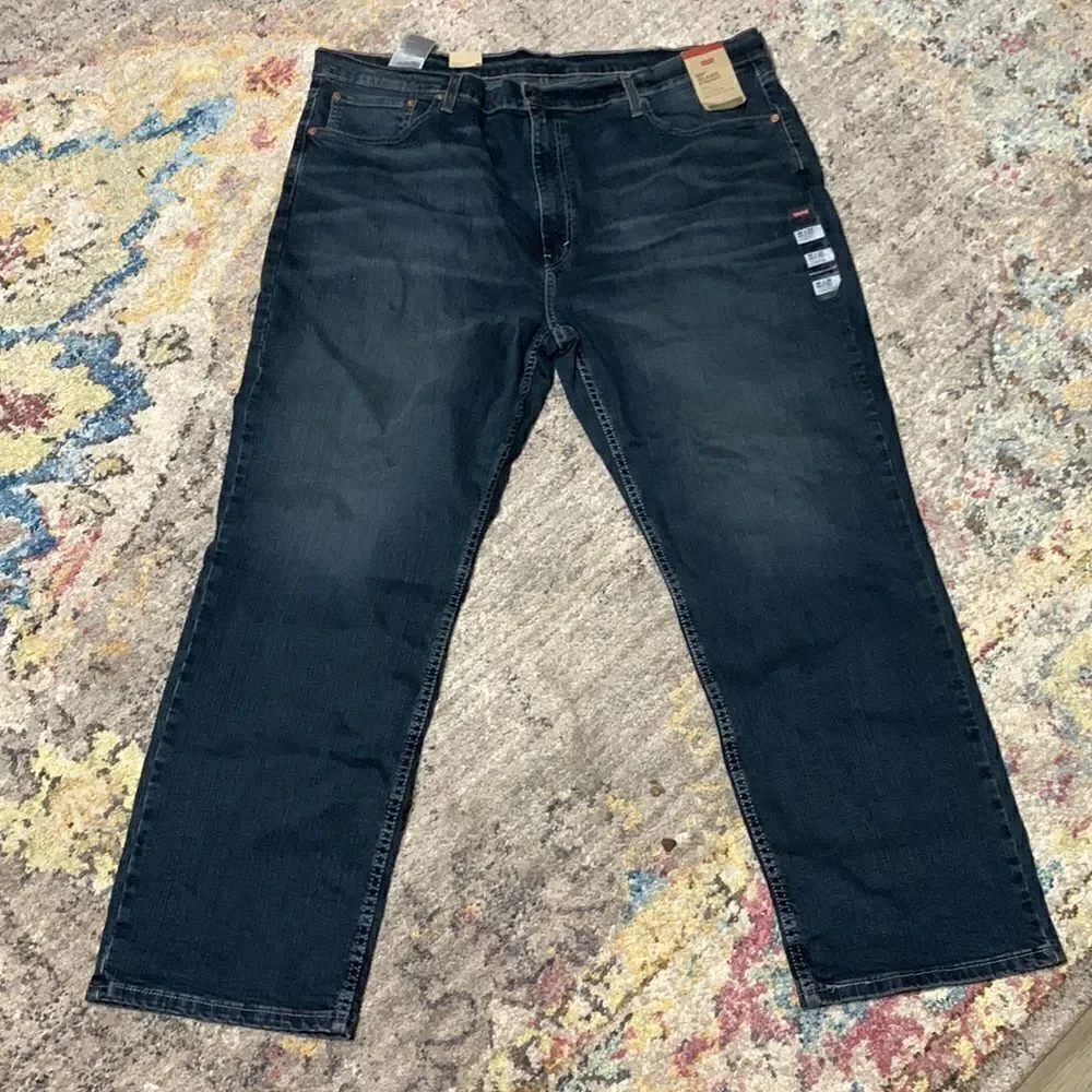 New. 46 x 32 Levi’s 559 Big & Tall relaxed straight stretch jeans.  Normally $89